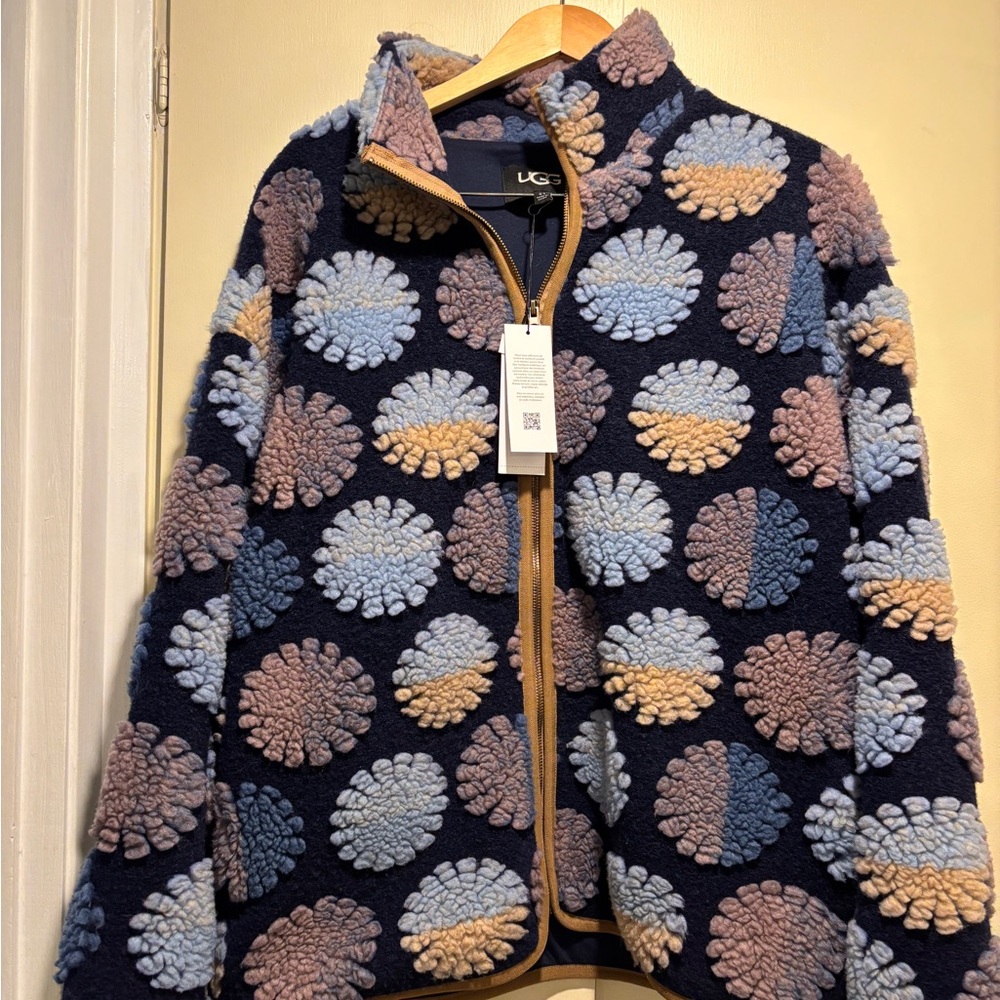 UGG Textured Jacket - Navy and Pastel